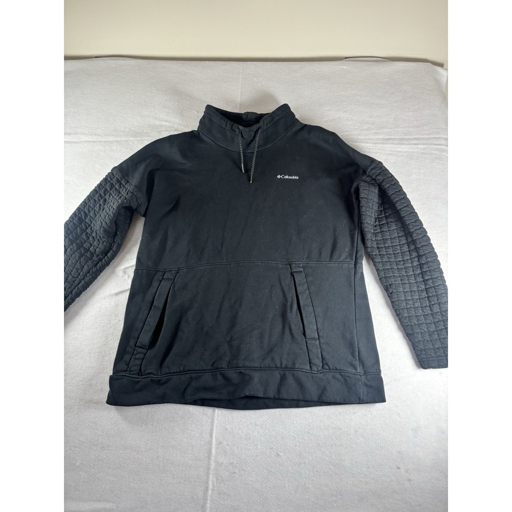 Columbia Sweatshirt‎ Sunday Summit Funnel Neck Quilted Sleeve Shirt Size M Black